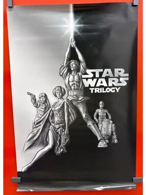 Star Wars Trilogy Poster - Black & White Classic Art